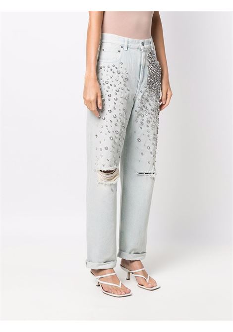 Blue Kim cabochon-crystal bleached jeans - GOLDEN GOOSE women GOLDEN GOOSE | GWP00844P00062650100